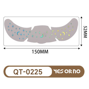 Autocollants de <span class=keywords><strong>tatouage</strong></span> temporaire en papier blanc sur mesure maquillage de tache de rousseur Flash Laser holographique étanche pour la conception de visage Sexy de corps - Product Image 5
