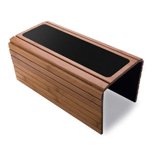 Table de bras de canapé avec sous-verre antidérapant bambou bois porte-boisson plateau tasse organisateur protecteur pour salle de bain canapé accoudoirs - Product Image 1