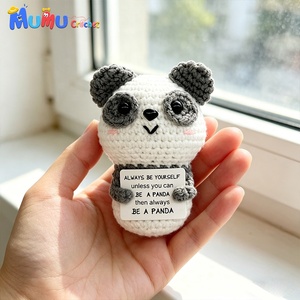 Muñeca de Ganchillo Personalizada al por Mayor para Halloween con Logotipo, Fabricante de Amigurumi Panda, Precio de Fábrica, OEM - Product Image 4