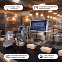 Machine d'impression jet d'encre pour codes-barres QR et étiquettes, codage TIJ en ligne de date et date d'expiration pour l'emballage d'autocollants