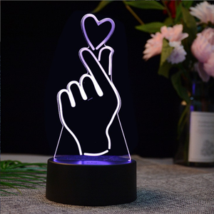 Luz creativa de regalo con degradado de 16 colores, lámpara de <span class=keywords><strong>noche</strong></span> Led para dormitorio, lámpara de escritorio Led, luz de <span class=keywords><strong>noche</strong></span> 3D - Product Image 4
