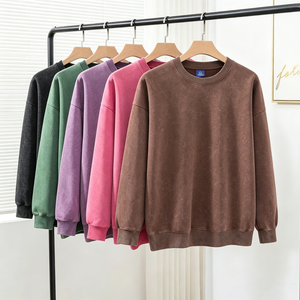 เสื้อสเวตเชิ้ตวินเทจผู้ชาย ล้างสีแบบมิเนอรัลวอช พิมพ์ลายได้ตามต้องการ สีพื้นเรียบ แขนยาว ทรงโอเวอร์ไซส์ คอกลม รุ่น TKAN9138 - Product Image 1