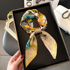 महिलाओं की नई शैली उच्च अंत स्कार्फ रेट्रो वसंत शरद ऋतु गर्दन सुरक्षा सभी सीज़न छोटे वर्ग कोरियन शैली - Product Image 4