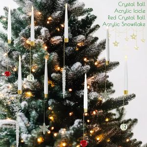 LED Remote Battery Operated Icicle Hooks <b>Candles</b> <b>Lights</b> Xmas <b>Tree</b> Decoration 6PCS LED <b>Christmas</b> <b>Tree</b> Flameless <b>Candles</b> <b>Lights</b> - Product Image 4