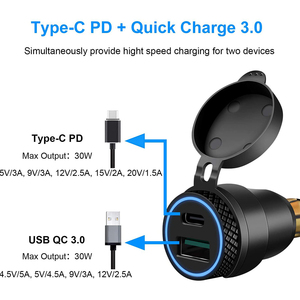 Compatible avec les motos <span class=keywords><strong>BMW</strong></span> Victory conformes aux normes européennes, doté d'une interface USB avec charge rapide QC3.0 pour téléphones mobiles. - Product Image 4