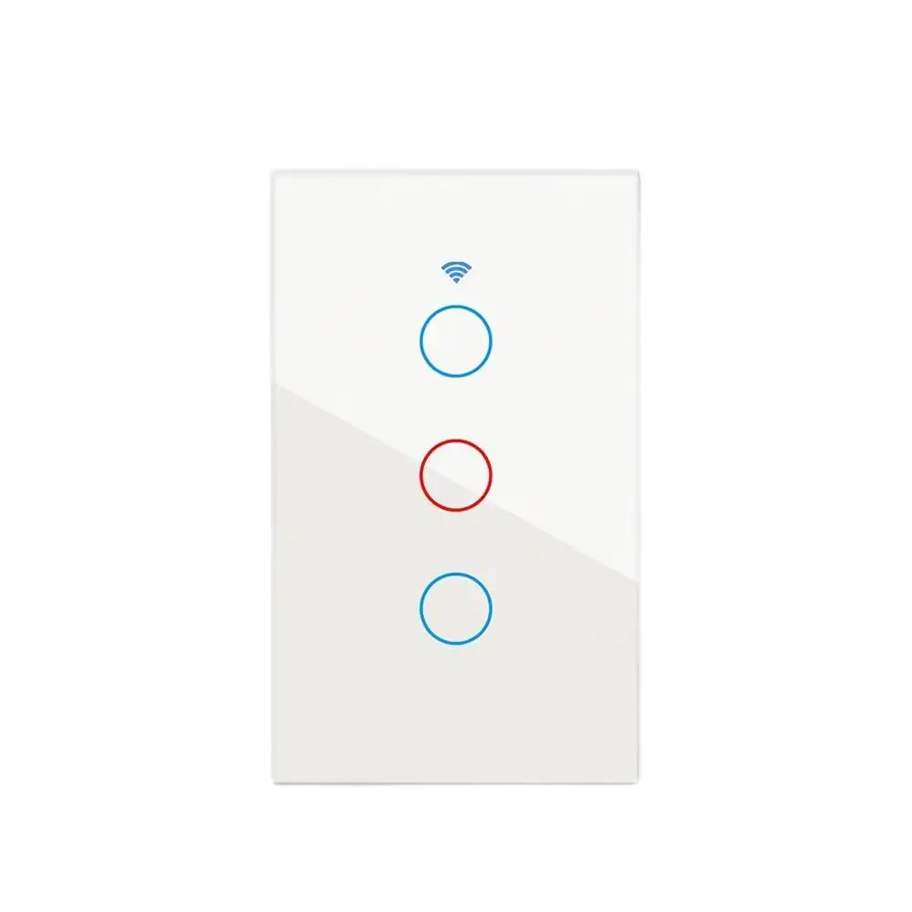 Tuya WLAN-Smart-Switch - Neutrale/Nicht-Neutrale Optionen, funktioniert mit Alexa und Google Home, USA 1/2/3-Wege-Smart-Lichtschalter