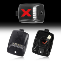 Feux de plaque d'immatriculation LED X Style à lentille fumée pour Toyota Tacoma 2005-2015 et Tundra, double blanc et rouge, 2 pièces