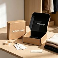 Boîtes d'expédition en gros avec logo personnalisé, encre à base de soja, boîte d'expédition en carton ondulé personnalisée, boîte d'expédition noire de haute qualité personnalisée