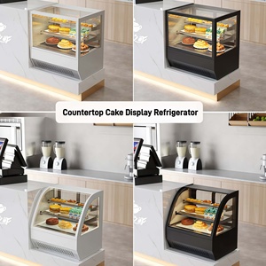 Vitrine réfrigérée professionnelle pour gâteaux avec verre plat, réfrigérateur de présentation pour boulangerie, vitrine à desserts pour magasin de sushis - Product Image 6