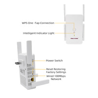 Yinuo-Link N6 Répéteur WiFi Grand Public AC1200 Double Bande avec 2 Antennes Externes Couverture 300-500m² Amplificateur WiFi Domestique