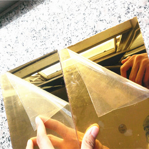 Feuille de <span class=keywords><strong>miroir</strong></span> acrylique auto-adhésive hautement réfléchissante or argent, feuille de <span class=keywords><strong>miroir</strong></span> acrylique gris peint, épaisseurs 0,8 mm, 1 mm, 2 mm, 3 mm - Product Image 3
