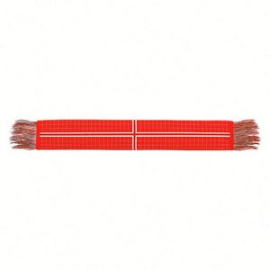 Écharpe de supporter imprimée double couche en polyester personnalisée avec pompons, couleurs vives, ne se décolore pas, pour l'équipe nationale de football - Product Image 1