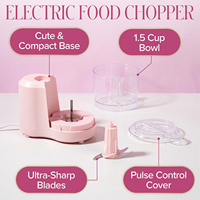 Mini hachoir à viande électrique avec fonction mixeur à une vitesse, robot culinaire portable pour la maison, moteur DC
