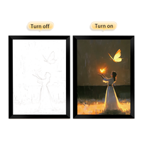 Lampe de nuit LED 3D Periphery Seraphine Photo, design moderne, cadre en bois avec animation, art mural pour la décoration de la maison ou comme cadeau