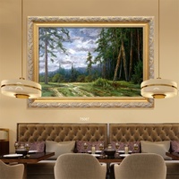 Décoration d'hôtel, peint à la main, paysage de forêt classique, peinture à l'huile de Style d'impression