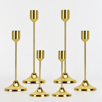 Porte-bougie en métal en forme de balle, style européen minimaliste, électroplaqué, durable ; Décoration transfrontalière pour la maison, l'hôtel, les mariages et les banquets