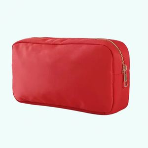 Pochette de maquillage imperméable en nylon rayé de style féminin RTS, grande capacité, fermeture éclair, écologique, multicolores, sac cosmétique de voyage pour le rangement - Product Image 4