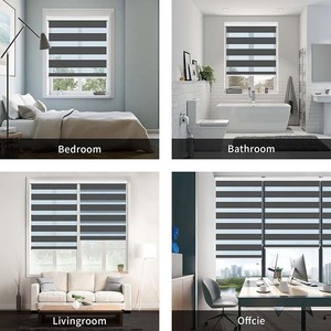 Thiết kế hiện đại điện Zebra cửa sổ Shades thông minh ngày đêm Con lăn mù vải ngang mô hình bán buôn cửa sổ bao gồm - Product Image 5