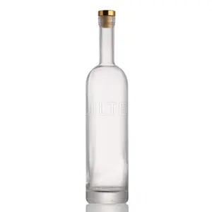 Alcoholic Beverage Juice Liquor Wine 750ml Fruit Wine Whiskey Clear Vodka Glass Bottles for Alcoholic Beverages