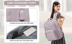 Mochila Antirrobo para Portátil Personalizada para Mujer, Mochila Casual para el Trabajo y Viajes, con Cierre de Cremallera - Product Image 3