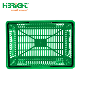 Highbright Factory Price Low MOQ Durable Green Plastic Handle Adjustable 2 Handles Eco-Friendly Convenience <b>Shopping</b> <b>Basket</b> - Product Image 2