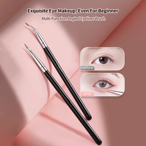 Pincel Delineador de Ojos Vegano de Pelo Sintético, Punta Fina y Delgada Angulada, <span class=keywords><strong>Precio</strong></span> al por Mayor, Marca Privada - Product Image 2