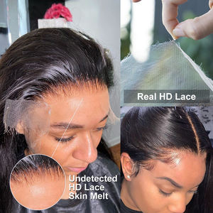 Pelucas de Cabello Humano Virgen Brasileño con Ondas Naturales al <span class=keywords><strong>por</strong></span> Mayor, 13x4, sin Pegamento, Transparentes HD para Mujeres Negras - Product Image 5