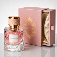 Flacon de parfum en verre transparent de luxe personnalisé, 30 ml, 50 ml, 100 ml, flacon de parfum vide rond à sertir avec boîte cadeau