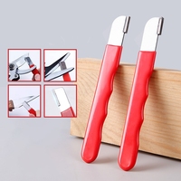 En gros, Mini outil d'affûtage rouge pour ciseaux et sécateurs, accessoire de jardinage