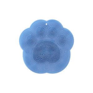 Tapis de douche exfoliant en silicone en forme de fleur 30x30cm avec ventouse pour massage des pieds - Product Image 1