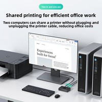 Commutateur USB 3.0 manuel à 2 ports, 2x1, prend en charge le partage de 2 ordinateurs et d'imprimantes sur les accessoires audio/vidéo