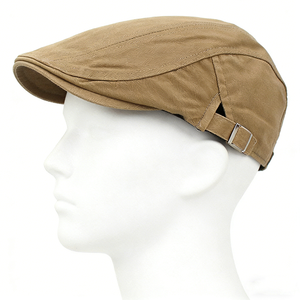 Boina Personalizada para Hombre, Ajustable, de Color Liso, Gorra Newsboy, Gorra Casual de Algodón - Product Image 2