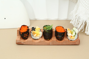Bandeja Profesional de Madera de Haya para <span class=keywords><strong>Sushi</strong></span> y Tacos, Soporte de Presentación de Alimentos de Grado Restaurante para Rollos Hechos a Mano y Tacos, Ecológico - Product Image 4
