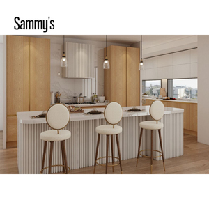 Úc Chất lượng cao hiện đại Modular tủ bếp mộc ván ép xây dựng Acrylic bề mặt đá cẩm thạch nhân tạo backsplash - Product Image 1