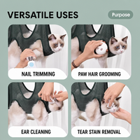 Hamac de toilettage pour animaux de compagnie, sac de lavage pour chat, dispositif de contention pour le bain et la coupe des ongles pour chats et chiens