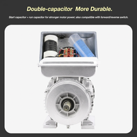 Moteur AC monophasé haute efficacité YL90L-4-1.1KW 1.5KW 2HP 110V 220V 50Hz 60Hz 1400 tr/min à montage par bride et double condensateur