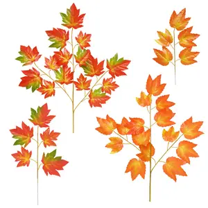 Rifornimento della fabbrica 5 forchette acero foglie di nozze decorator foglie artificiali