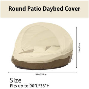 Beige Coffee 420D Oxford Cloth Color-Blocked Sofa <b>Bed</b> Outdoor <b>Furniture</b> Cover <b>Garden</b> Table <b>Furniture</b> Cover Stylish Cover - Product Image 5