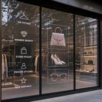 Film LED transparent auto-adhésif pour affichage sur façade vitrée de magasin phare de la mode