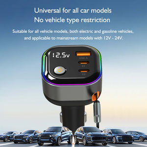 Cargador de Coche USB-C Portátil de 65W <span class=keywords><strong>Directo</strong></span> de Fábrica, 12V 24V, Encendedor de Cigarrillos, PD GXYKIT GZ11C, Cable Retráctil Integrado de 10m, FM - Product Image 5