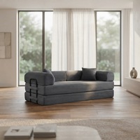 Canapé-lit convertible européen sectionnel sans structure (Beige) |   Canapé-lit modulaire en mousse à mémoire de forme pour salon