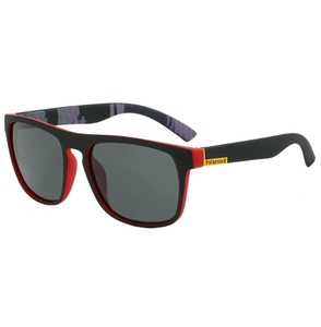 Lunettes de soleil rectangulaires polarisées, monture noire et bleue, protection UV 100%, activités de plein air, unisexe, adulte - Product Image 3