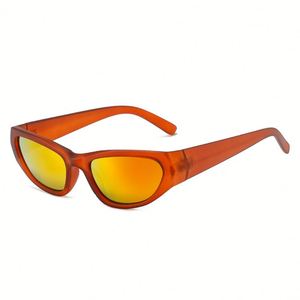 Gafas de Sol Deportivas con Lentes de Espejo Coloridas para Hombre, con Logotipo Personalizado, Protección UV400, Estilo Y2K, Resistentes al Viento, para Ciclismo, para Mujer - Product Image 6