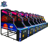 Arcadix Machine de jeu d'arcade de basketball de rue commerciale à monnayeur avec comptage électronique des points et éclairage LED pour adultes, pour centre de divertissement intérieur