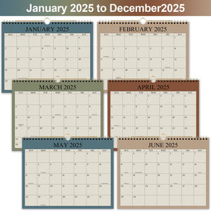 कस्टम लोगो मुद्रित ओएम/ओडम प्रचार कैलेंडर यो सर्कल 12 महीने के अंग्रेजी दीवार कैलेंडर सरल डिजाइन अंतर्राष्ट्रीय अवकाश - Product Image 5