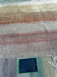 Juego de Alfombras de Lana y Seda de Bambú de Estilo Persa Moderno de la Mejor Calidad, Tejidas a Mano con Pelo en Bucle, Ecológicas, Lavables y Antideslizantes - Product Image 5