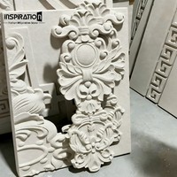 Pièce décorative en céramique moulée en forme de rosette pour plafond, fond central et décoration murale intérieure