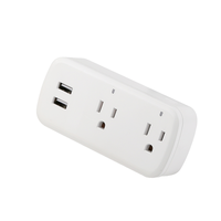 Prise US 16A Tuya WiFi Smart Double Prise USB Compatible Google Home Alexa Adaptateur de Prise 2-Ac IP33 Étanche Anti-Sabotage