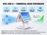 Terminal de point de vente tactile commercial tout-en-un, caisse enregistreuse Windows avec imprimante de reçus intégrée, pour la restauration et le commerce de détail