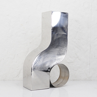 Vase de table rond moderne en métal argenté, étanche, pour décoration intérieure, mariage, vente directe d'usine en gros